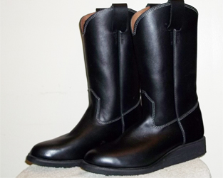 leather wrestling boots