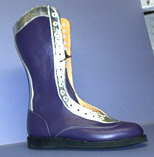 silver wrestling boots